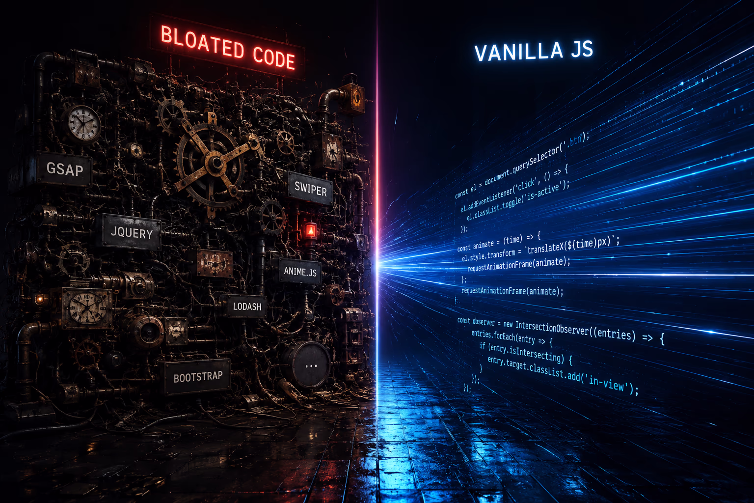 The “Bloated Code” Syndrome: Why I’m Dropping GSAP and Swiper for Vanilla JS